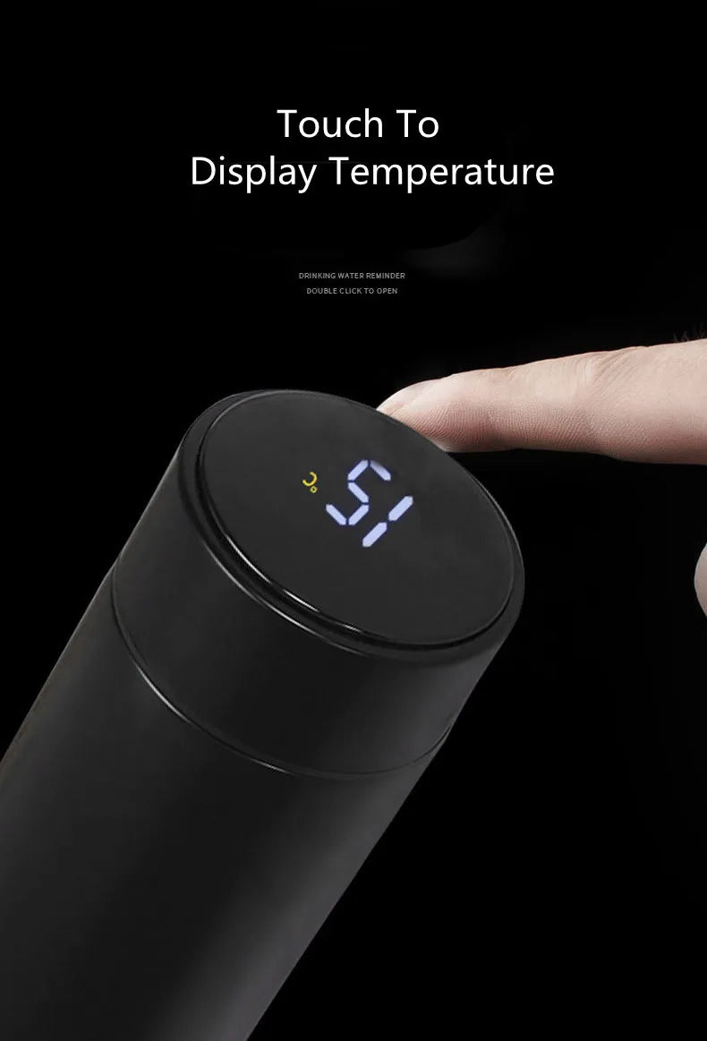 500ML Smart Vacuum Insulated Water Bottle with LED Temperature Display – Stainless Steel Thermal Flask