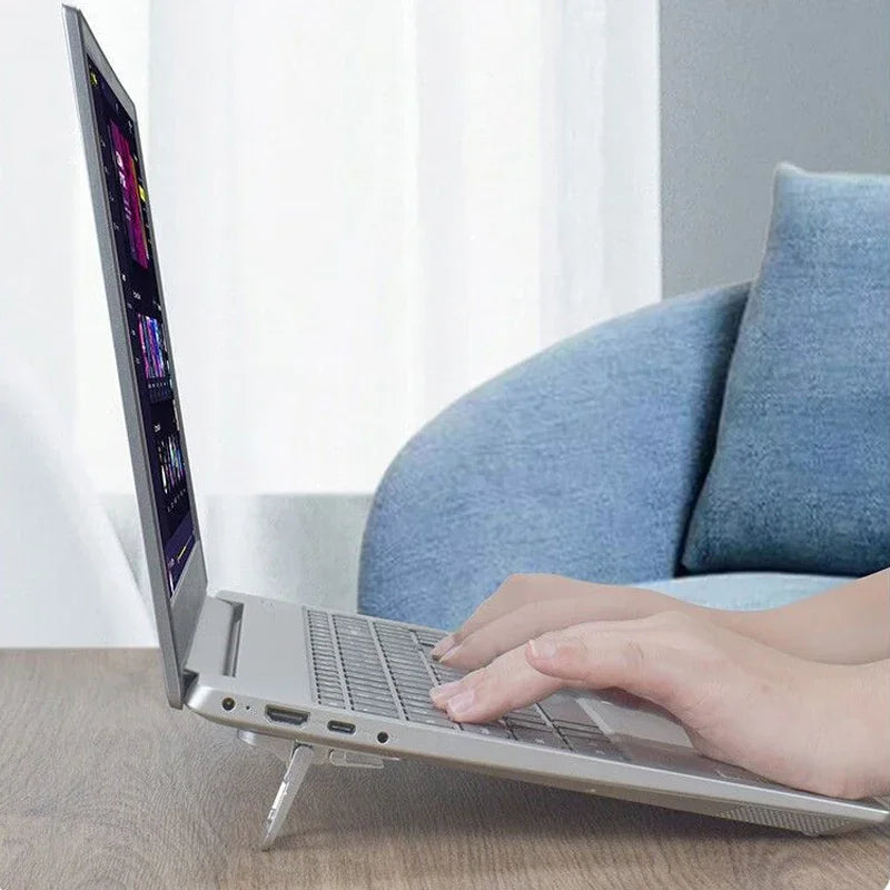 Invisible Laptop Stand – Self-Adhesive Foldable Riser, 2-Pack