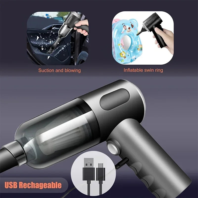 Wireless Car Vacuum – Cordless Wet & Dry Handheld Cleaner, Fast Charging