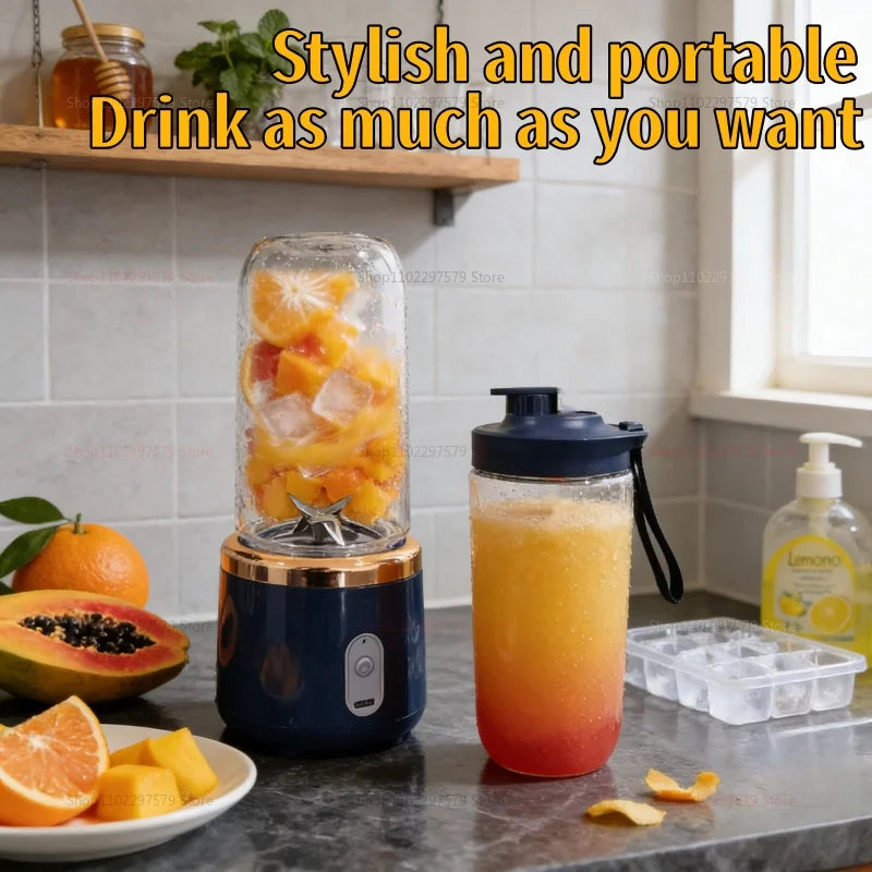Portable USB Blender – Rechargeable 6-Blade Smoothie Maker