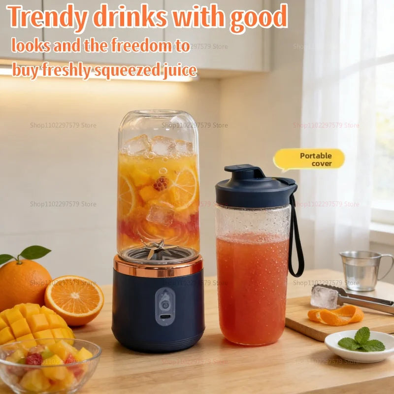 Portable USB Blender – Rechargeable 6-Blade Smoothie Maker