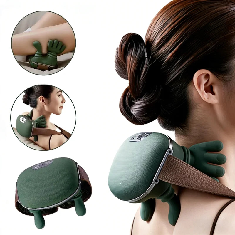 houlder & Neck Massager – Rechargeable Deep Kneading Massage Pillow