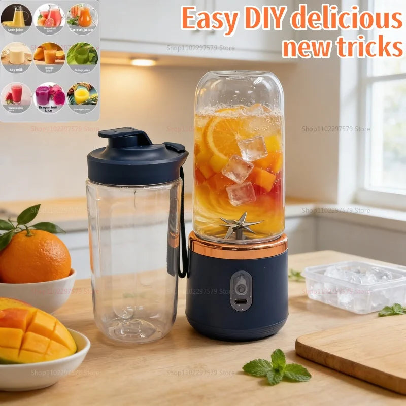 Portable USB Blender – Rechargeable 6-Blade Smoothie Maker