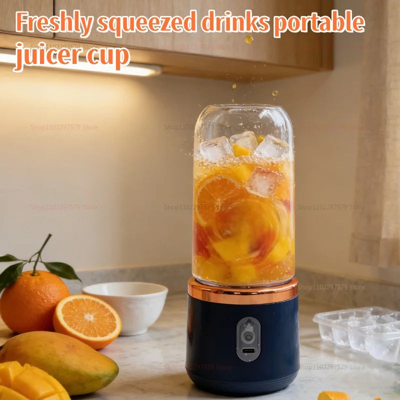 Portable USB Blender – Rechargeable 6-Blade Smoothie Maker