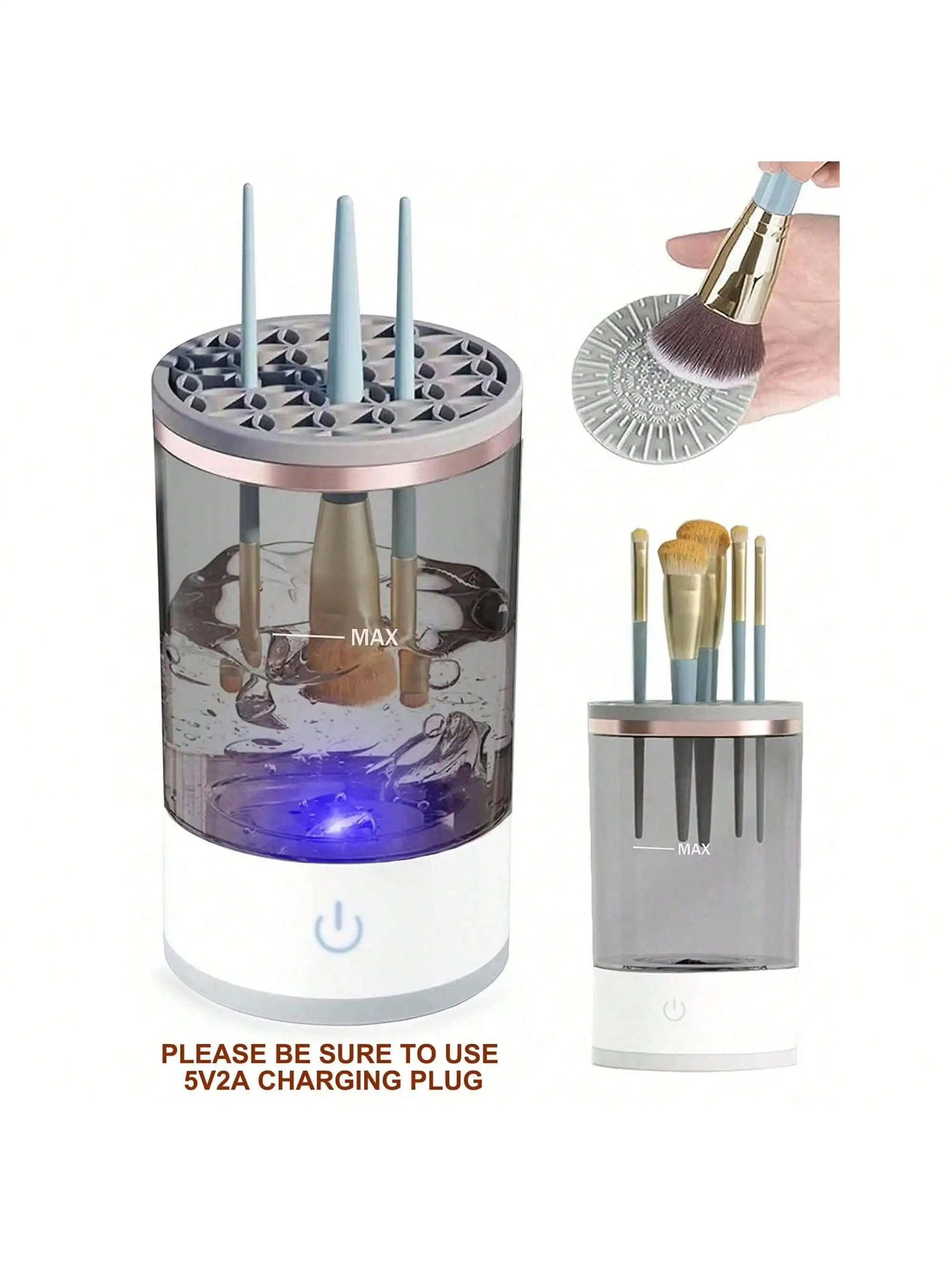 Automatic Electric Makeup Brush Cleaner & Dryer Machine – Fast Deep Cleaning Tool for Cosmetic Brushes