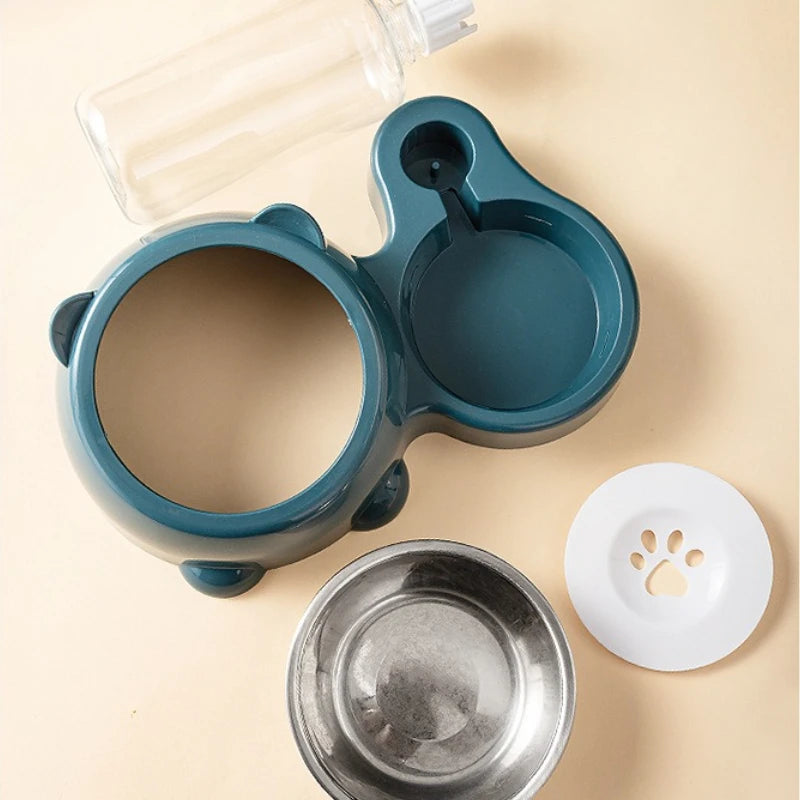 2-in-1 Automatic Pet Feeder & Water Dispenser – No Power Needed, for Cats & Dogs