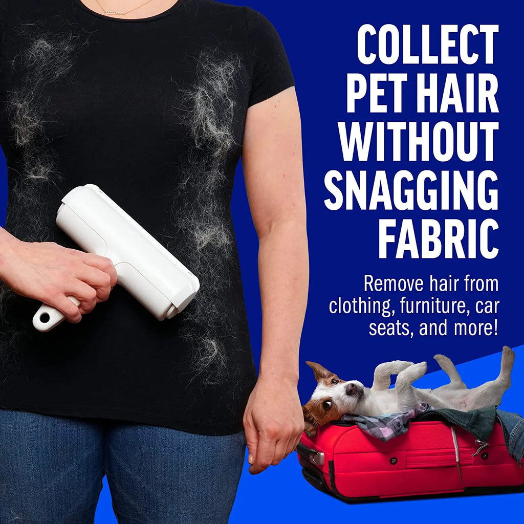 Self-Cleaning D Roller for Dogs & Cats – Reusable Lint & Fur Remover for Furniture, Sofa, Carpet & Car Seats