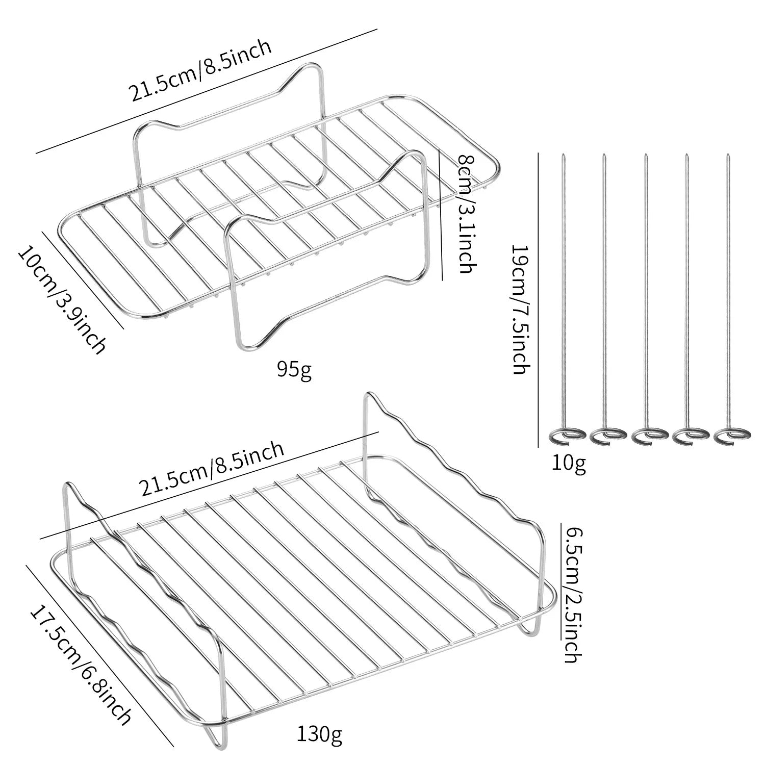 Air Fryer Accessories For 5.2L/3.1L Dual Zone Basket