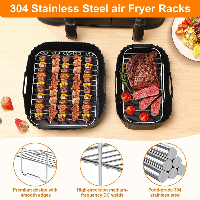 Air Fryer Accessories For 5.2L/3.1L Dual Zone Basket
