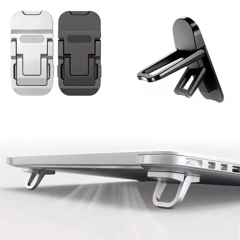 Invisible Laptop Stand – Self-Adhesive Foldable Riser, 2-Pack