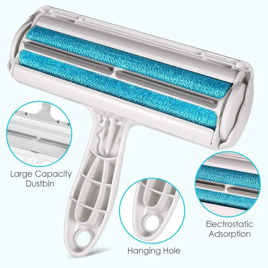 Self-Cleaning D Roller for Dogs & Cats – Reusable Lint & Fur Remover for Furniture, Sofa, Carpet & Car Seats