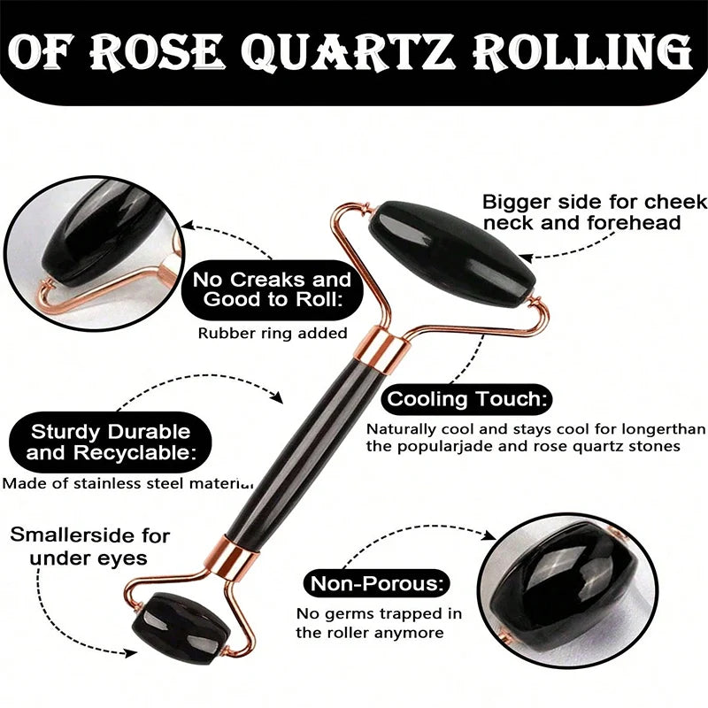 Ice Roller & Gua Sha Facial Tool Set – Cooling Skincare Massager