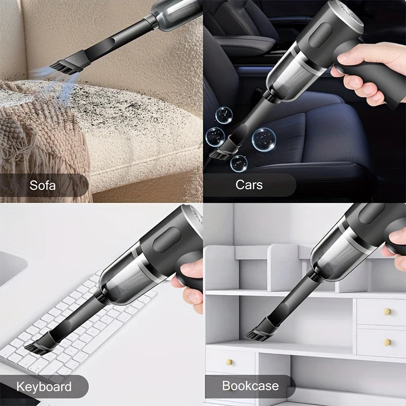 Wireless Car Vacuum – Cordless Wet & Dry Handheld Cleaner, Fast Charging