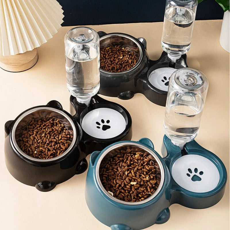 2-in-1 Automatic Pet Feeder & Water Dispenser – No Power Needed, for Cats & Dogs