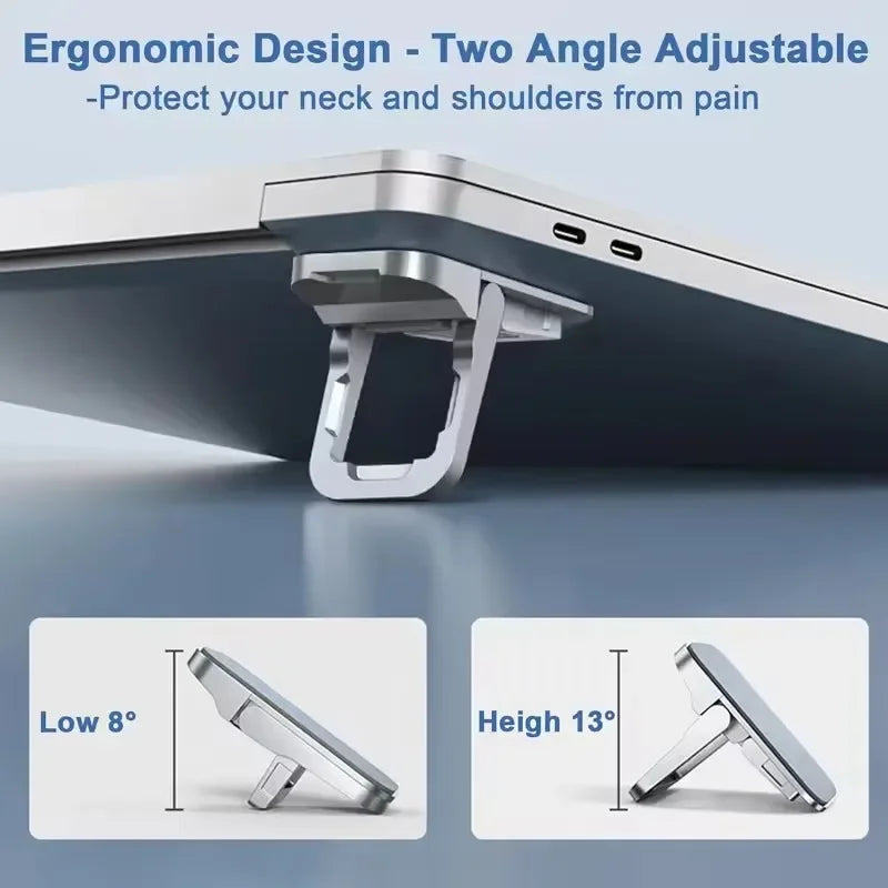 Invisible Laptop Stand – Self-Adhesive Foldable Riser, 2-Pack